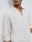 ETA Off-White Solid Relaxed-Fit Cotton-Blend Shirt