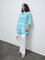 Diza Blue Botanical Printed Tunic