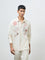 ETA Off-White Embroidered Relaxed-Fit Cotton Shirt