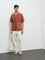 ETA Rust Embroidered Relaxed-Fit Cotton Shirt