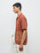 ETA Rust Embroidered Relaxed-Fit Cotton Shirt