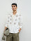 ETA White Botanical Embroidered Relaxed-Fit Cotton Shirt