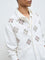 ETA White Botanical Embroidered Relaxed-Fit Cotton Shirt