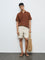 ETA Brown Self-Textured Relaxed-Fit Cotton-Blend Polo T-Shirt