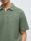 ETA Sage Self-Textured Relaxed-Fit Cotton-Blend Polo T-Shirt
