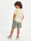 HOP Kids Boys Yellow Embroidered Cotton T-Shirt