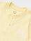 HOP Kids Boys Yellow Embroidered Cotton T-Shirt