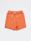 HOP Kids Boys Orange Mid-Rise Cotton-Blend Shorts