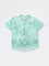 HOP Kids Boys Sea Green Printed Cotton Shirt