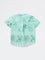 HOP Kids Boys Sea Green Printed Cotton Shirt