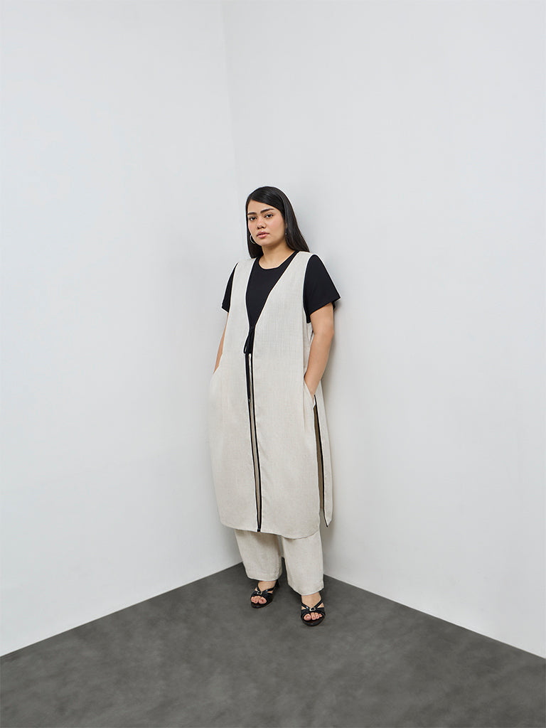 Gia Light Beige Solid Shrug