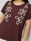 Gia Brown Embroidered T-Shirt