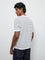 Ascot Off-White Striped Printed Relaxed-Fit Cotton-Blend T-Shirt