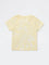 HOP Kids Girls Yellow Embroidered Cotton T-Shirt