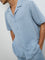 ETA Light Blue Crinkle-Textured Relaxed-Fit Cotton Shirt