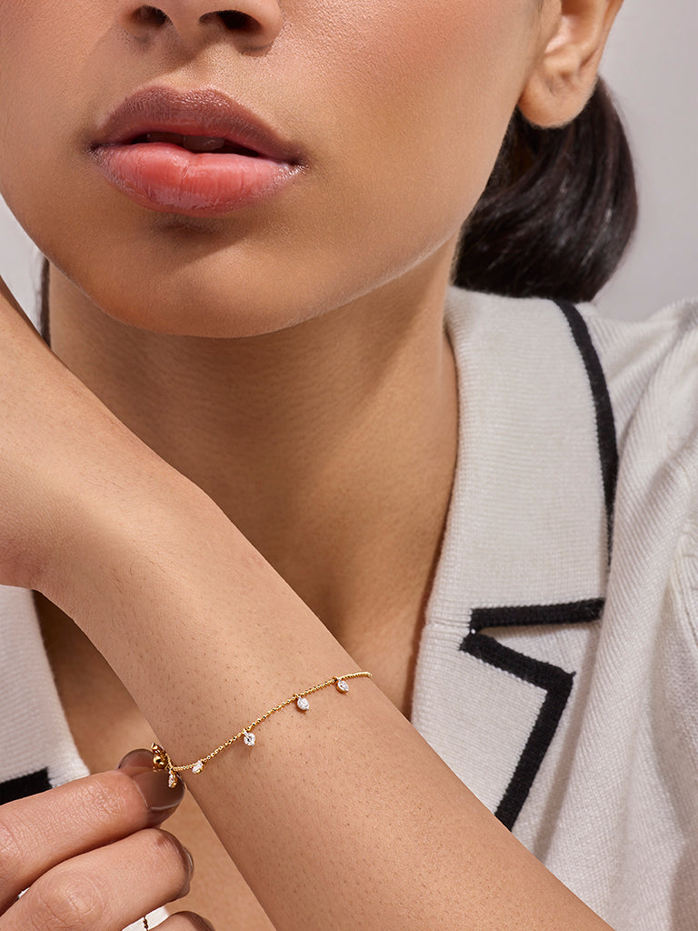 Yellow Lab Diamond Dangle Bracelet
