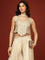 Beige Tissue Crop Top Palazzo Set