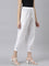 Women Solid White Cotton Cropped Salwar