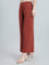 Red Woven Viscose Printed Palazzo