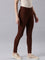 Women Solid Dark Brown Super Stretch Jeggings