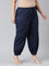 Women Solid Light Navy Cotton Cropped Salwar