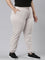 Women Solid Cotton Grey Mist Cuffed Joggers