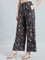 Navy Woven Viscose Printed Palazzo