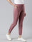 Women Solid Cotton Light Wine Cuffed Joggers