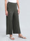 Olive Viscose Knit Palazzo