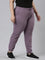 Women Solid Cotton Dusty Voilet Cuffed Joggers