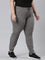 Women Solid Cotton Medium Grey Cuffed Joggers