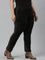 Women Solid Black Mid Rise Corduroy Jeggings