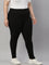 Black Drop Needle Fabric Rib Leggings