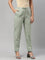 Women Solid Dusty Green Comfort Fit Cotton Pants