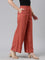 Rust Woven Viscose Basic Palazzo