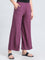 Purple Woven Viscose Printed Palazzo