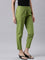 Women Solid Pista Green Cotton Pencil Pant