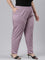 Women Solid Lilac Mid Rise Cotton Pants