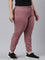 Women Solid Cotton Light Wine Cuffed Joggers