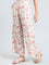 White Woven Viscose Printed Palazzo