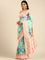 Blue Mysore crepe saree with Zari contrast border