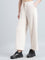 Cream Fleece Wide Pant