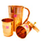 Copper Jug Glass set, glass water jug