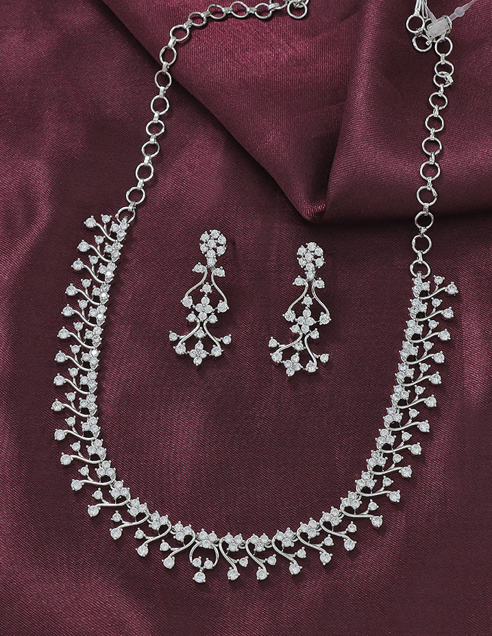 Designer Zirconia Crystal Elegance Necklace Set