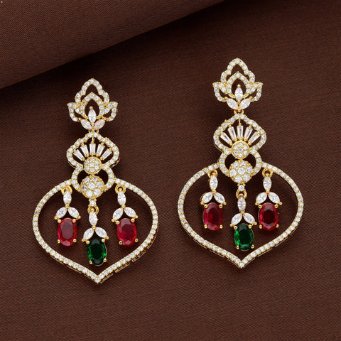 Zirconia Chandbali Earrings