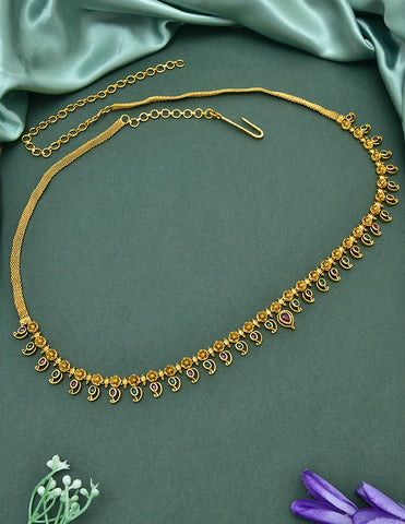 Designer Antique Kempu Chain Vaddanam