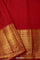 Crimson Red Kanjivaram Silk Saree With Floral Jaal Weaving