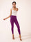 Women Solid Medium Purple Ankle Length Leggings