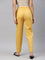 Women Solid Light Mustard Comfort Fit Cotton Pants