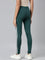 Women Green Cotton Side Stripe Active Leggings